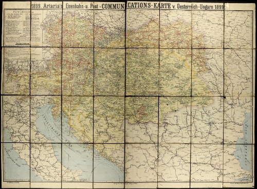 Landkarte Oesterreich-Ungarn 1899
